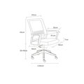 Tuhome Flavio Office Chair, Nylon Base, Fixed Handrail, Black SLN7540